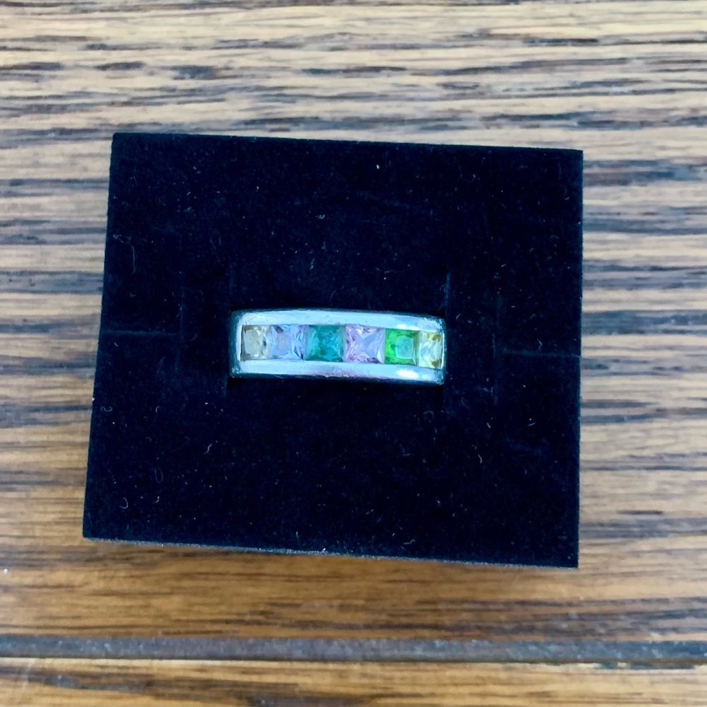 Sterling Silver ring (stamped 925).  Size 6.